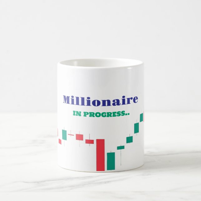 Millionaire In Progress Trader Ceramic Mug, Stock  Coffee Mug (Center)