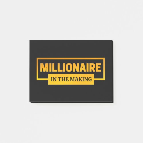 MILLIONAIRE IN THE MAKING POST_IT NOTES