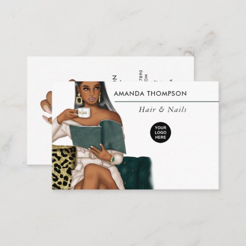 Millionaire Mindset Hair and Nails Beauty Salon Bu Business Card