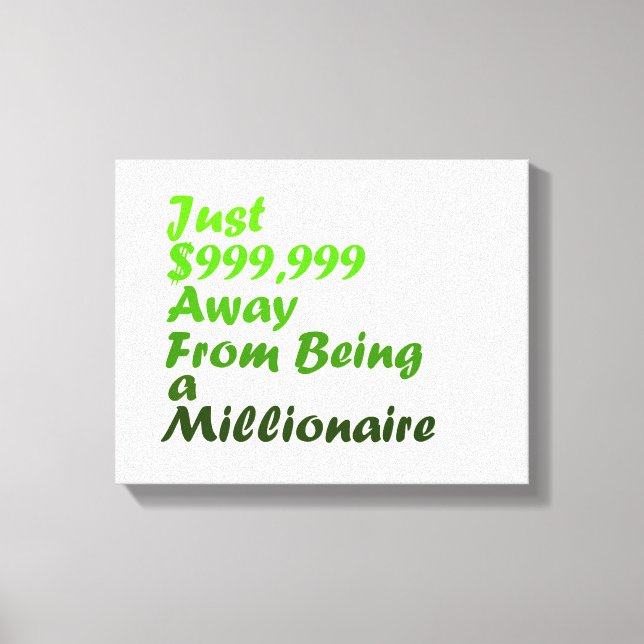 Millionaire Motivational Wall Art (Front)