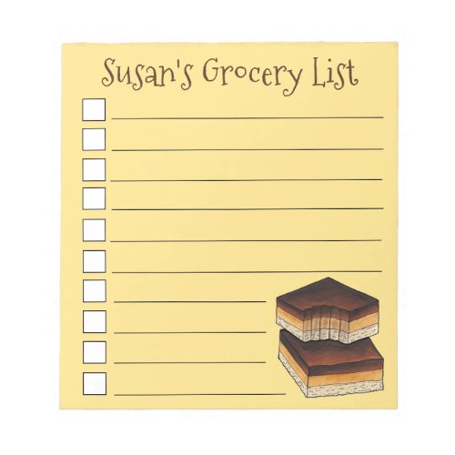 Millionaires Shortbread British Bake Grocery List Notepad