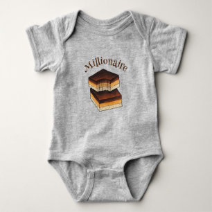 Millionaire's Shortbread Caramel Squares Slice Baby Bodysuit