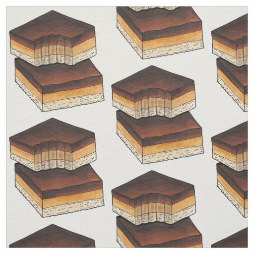 Millionaire's Shortbread Caramel Squares UK Food Fabric