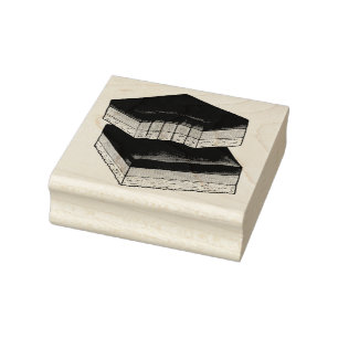 Millionaire's Shortbread Caramel Squares UK Food Rubber Stamp