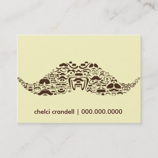 Customizable Millions of Mustaches Business Card Template