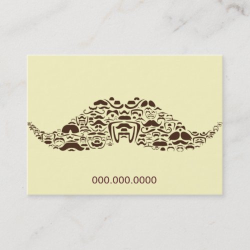 Millions of Mustaches Chubby Business Card Template