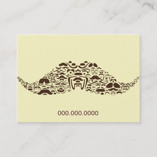 Customizable Millions of Mustaches Chubby Business Card Template