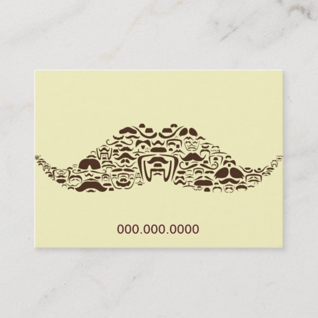 Millions of Mustaches Chubby Appointment Card (Front)