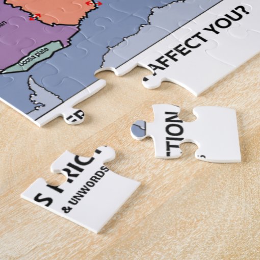 Millions People Live On An Edge Plate Tectonics Jigsaw Puzzle Zazzle