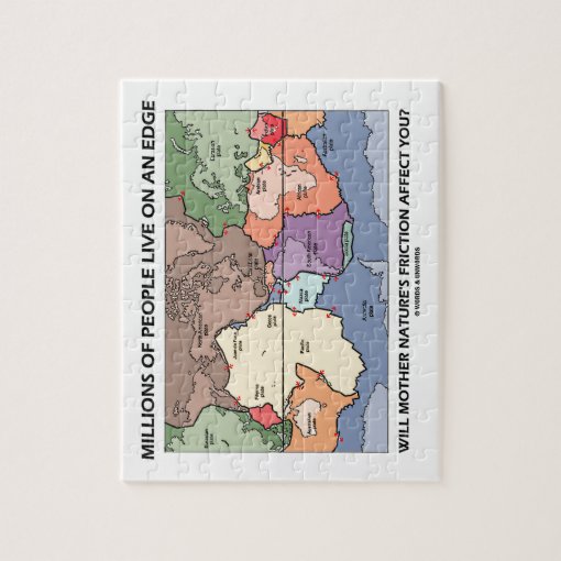Millions People Live On An Edge Plate Tectonics Jigsaw Puzzle Zazzle
