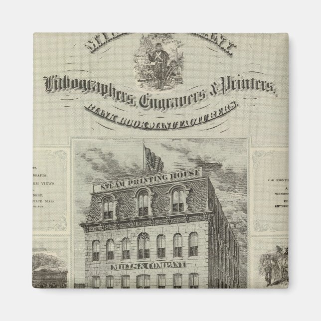 Mills & Company, Des Moines, Iowa Magnet (Front)