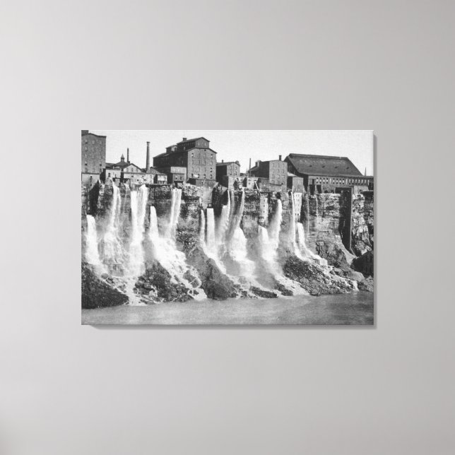 Mills on the American Side of Niagara Falls Canvas Print (Front)