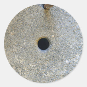 millstone mill stone flour wheat cereal bread grin classic round sticker