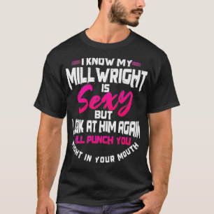 Millwright Wife Image On Back Of Clothing Premium T-Shirt