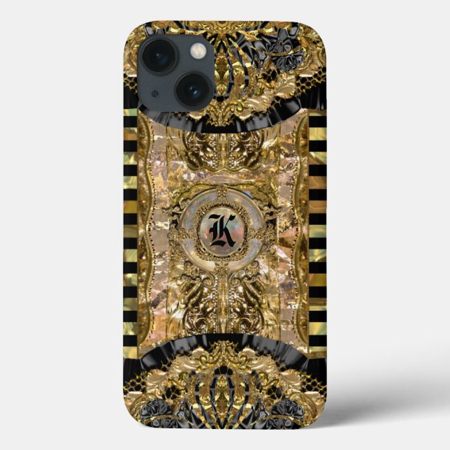 Millysteem Elegant Monogram Case-Mate iPhone Case (Back)