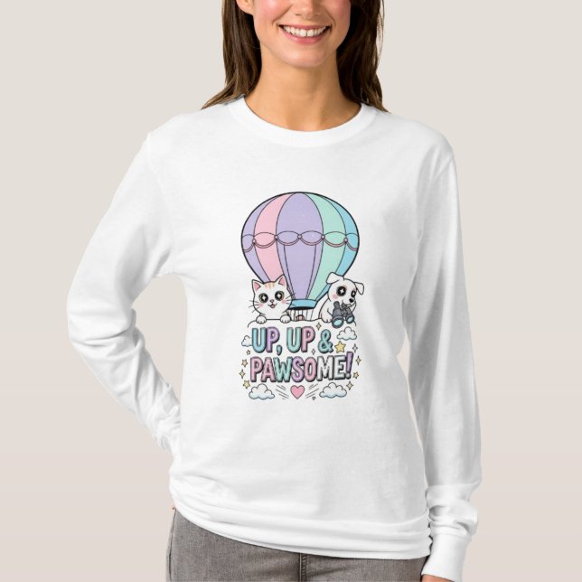 Milo & Bo Hot Air Balloon Long Sleeve T-Shirt (Front)
