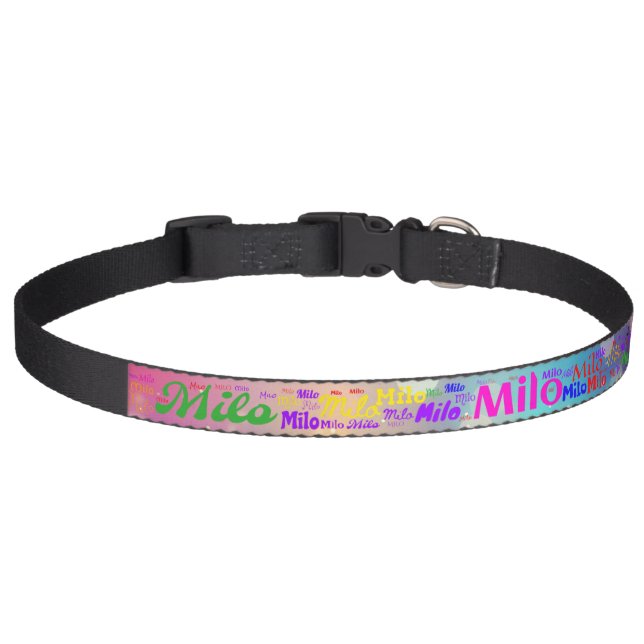 Milo Custom Personalized Dog Collar (Front)