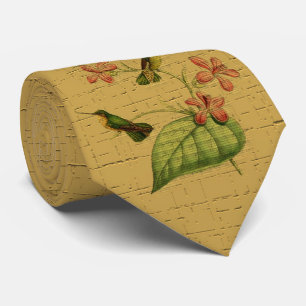 Milo Dale Bird Collection - Milo Hummingbird Tan Neck Tie