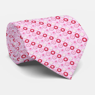 Milo Dale Pink Hearts Men's Valentine Necktie
