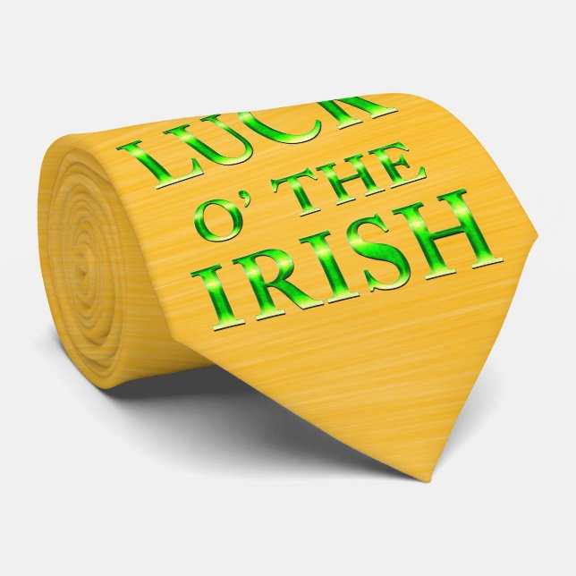 Milo Dale St Patrick's Gold Yellow Irish Men's Tie (Rolled)