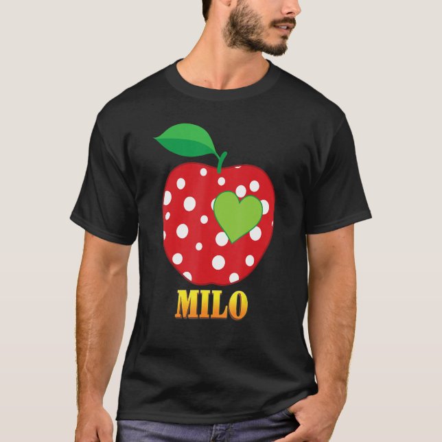 Milo Love School Back To School Boy Kid Student Te T-Shirt (Front)