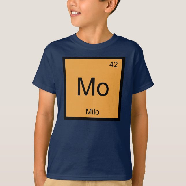 Milo Name Chemistry Element Periodic Table T-Shirt (Front)