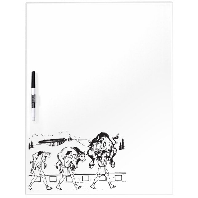 Milo of Croton And The Bull - Gym Motivational Dry-Erase Board (Front)