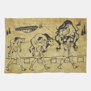 Milo of Croton And The Bull - Gym Motivational Towel