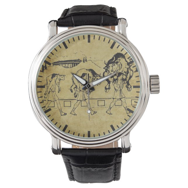 Milo of Croton And The Bull - Gym Motivational Watch (Front)
