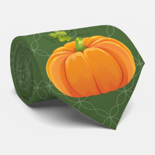 Milo Pumpkin Thanksgiving green Neck Tie