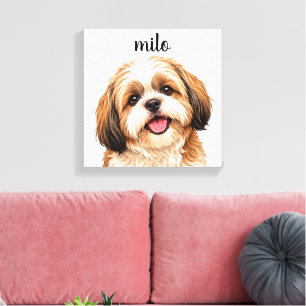 Milo the Shih Tzu – Elegant Custom Pet Canvas Wall Print