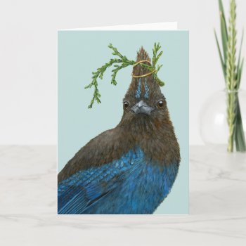 Milo The Steller's Jay Greeting Card by vickisawyer at Zazzle
