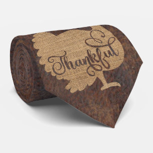 Milo Turkey Thanksgiving Brown Neck Tie