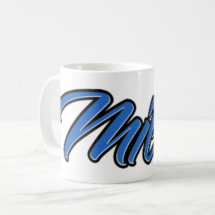 Milos first name name blue cup coffee cup