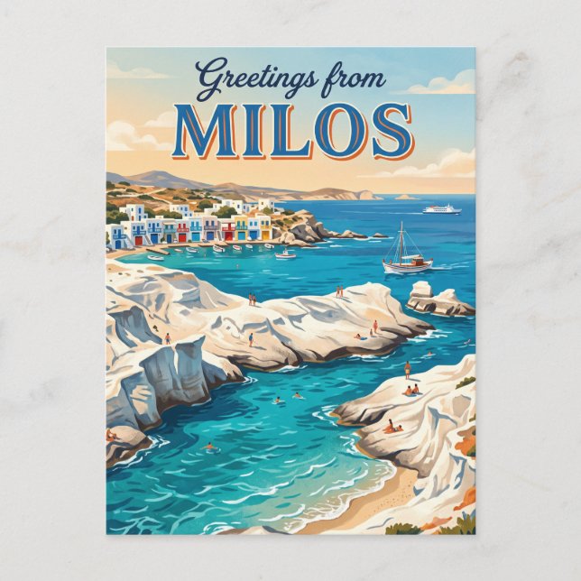Milos Greece Postcard (Front)