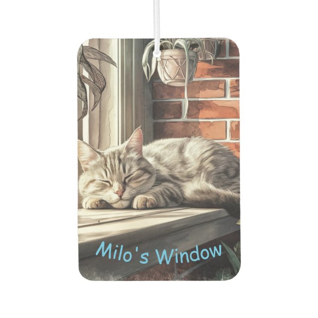 Milo's Window: The Perfect Place to Dream  Air Freshener (Front)