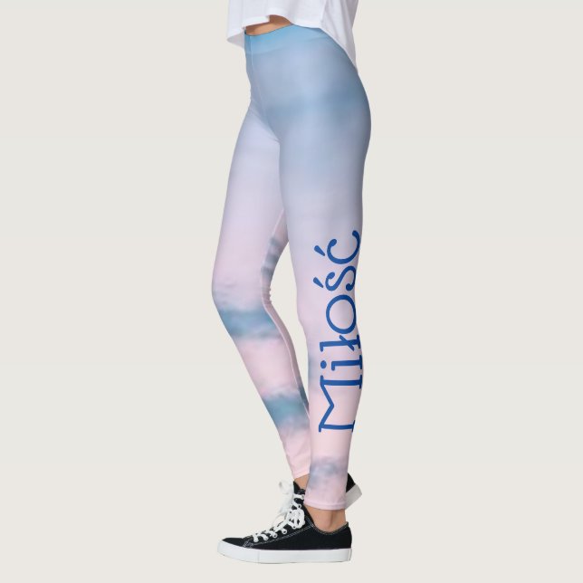 Miłość Polish for Love Yoga Pants, Leggings (Left)