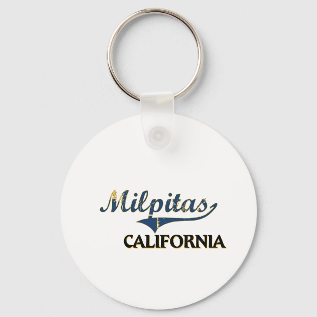 Milpitas California City Classic Keychain (Front)