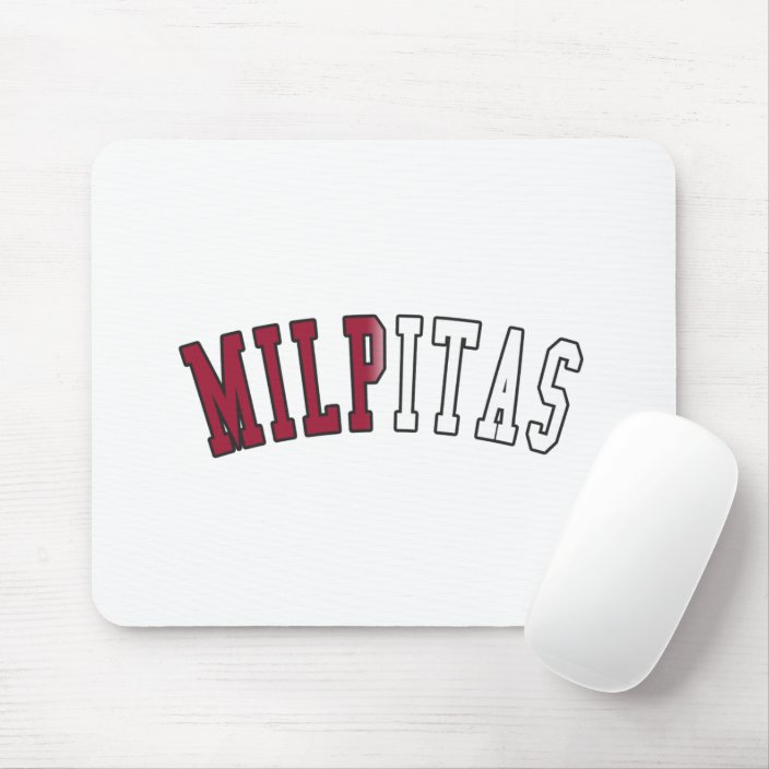 Milpitas in California State Flag Colors Mousepad