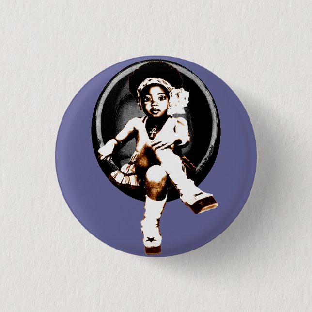 Miltant Toddler Girl: Soul Egg Pinback Button (Front)