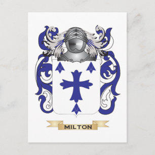 Milton Coat of Arms (Family Crest) Postcard