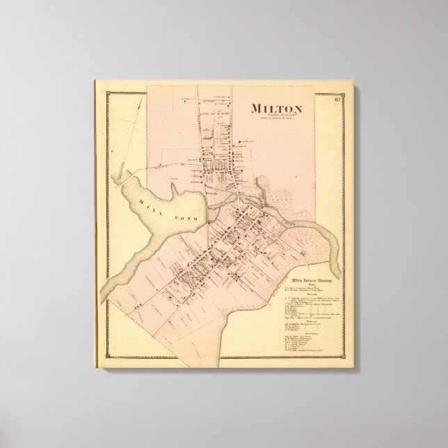 Milton Delaware Canvas Print (Front)