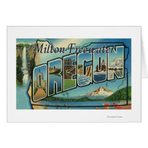 Milton-Freewater, Oregon - Large Letter Scenes Cards