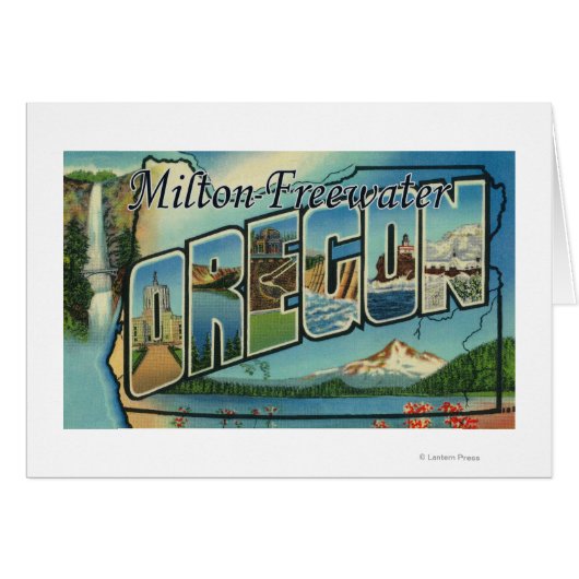 Milton-Freewater, Oregon - Large Letter Scenes Cards (Front Horizontal)