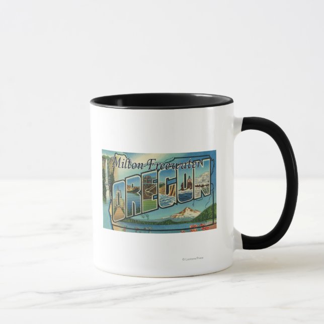 Milton-Freewater, Oregon - Large Letter Scenes Mug (Right)