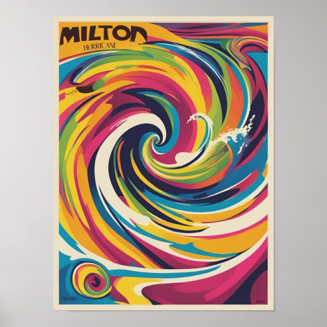 Milton hurricane October 9 2024 Florida poster (Front)