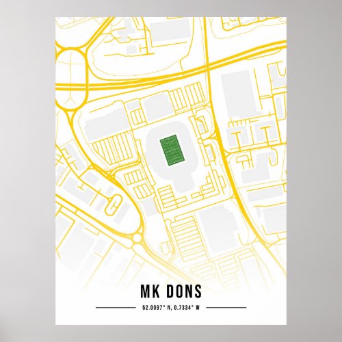 Milton Keynes Dons Stadium Poster