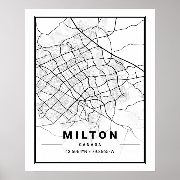 Milton Ontario Canada Travel City Map Poster Zazzle   Milton Ontario Canada Travel City Map Poster Re43323663f0143b8ab9ffcbd425127a9 Wvc 8byvr 630 