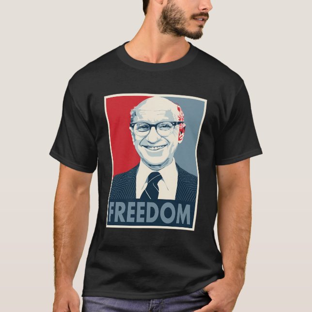 Milton Retro Friedman Graphic T-Shirt (Front)