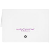 Miltonia hybrid orchid cards (Back Horizontal)